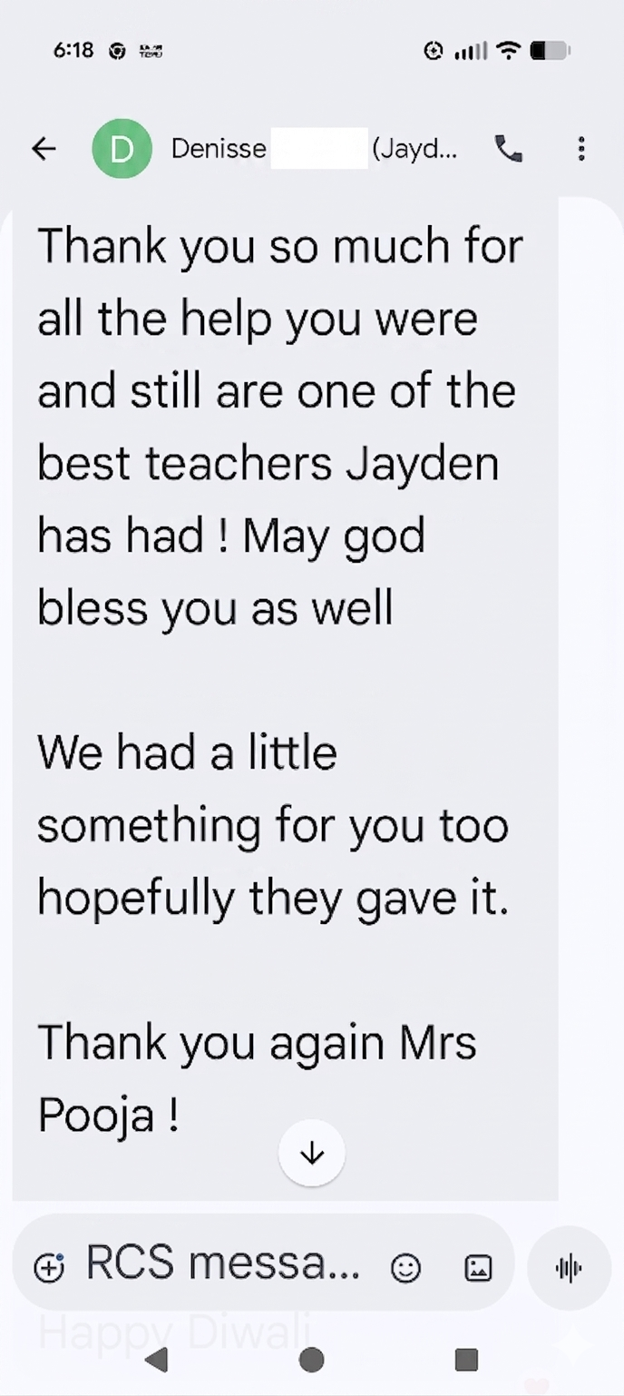 Testimonial from Jayden's family